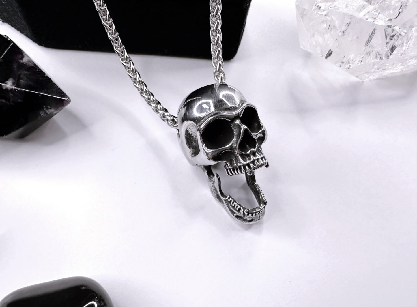 Stainless Steel Vampire Skull
Necklace