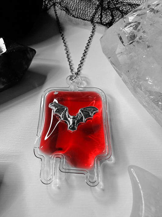 Vampire Blood Bag Necklace