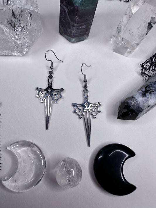 Stainless Steel Sword Earrings