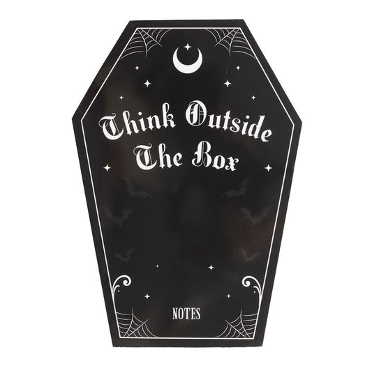 Think Outside The Box Coffin Shaped Notebook