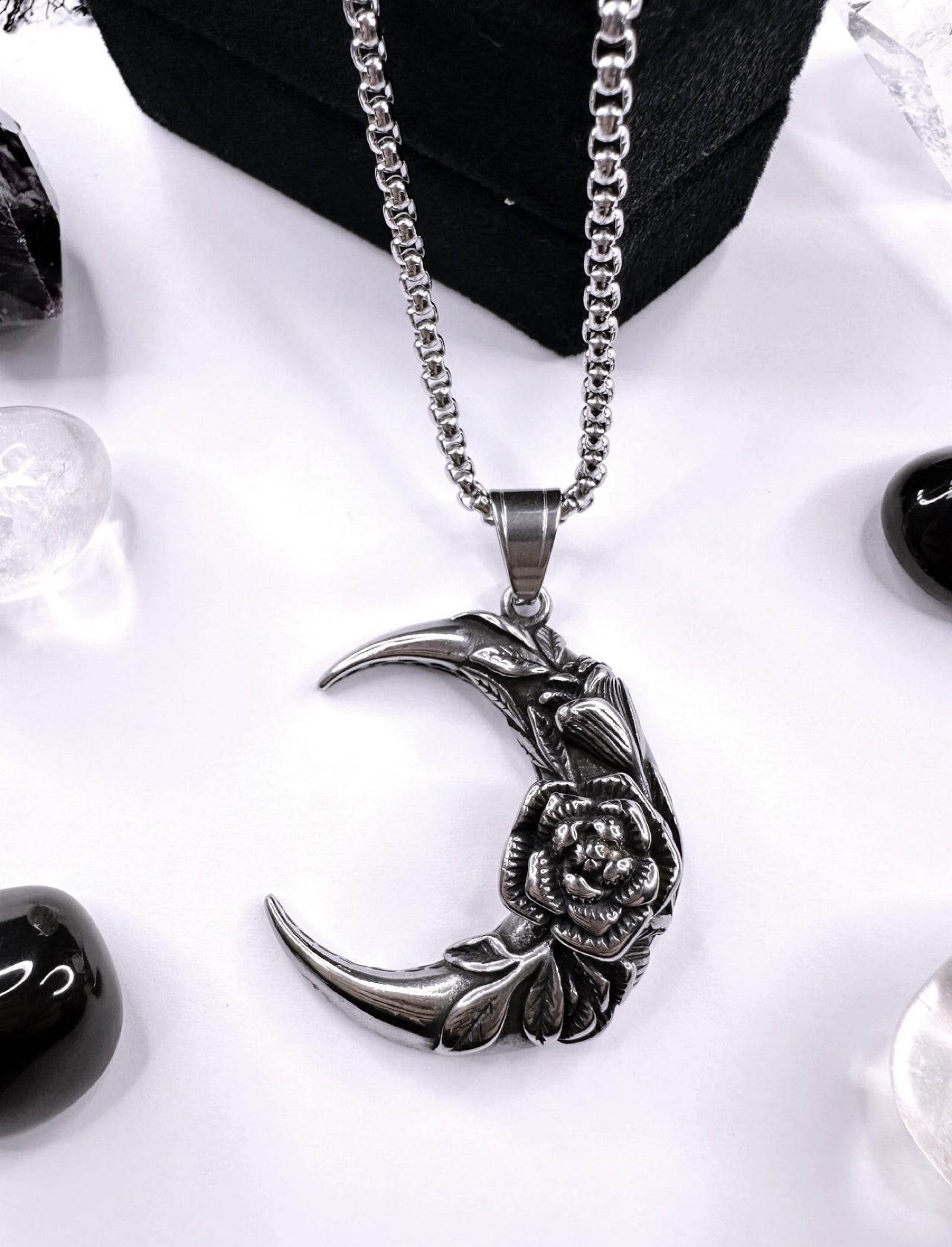 Stainless Steel Enchanted Moon
Necklace