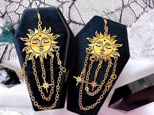 Golden Healer Sun Earrings