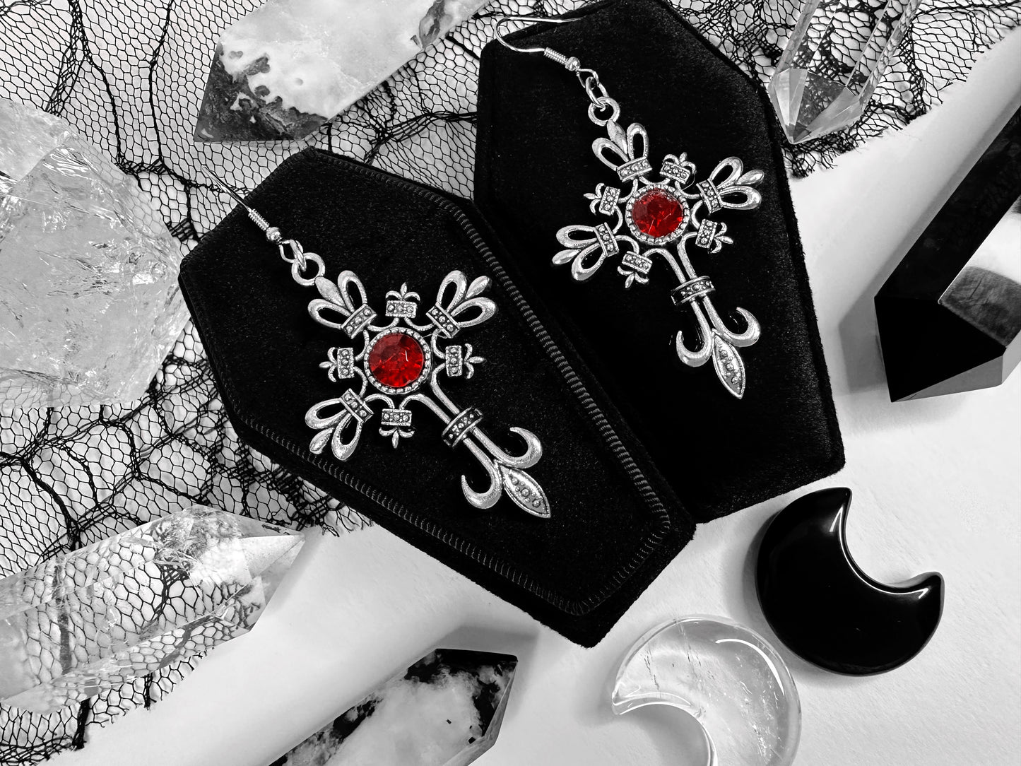 Gothic Cross Earrings