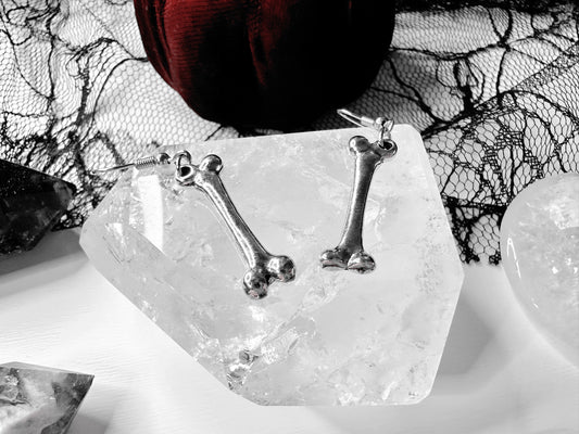 Silver Bone Earrings