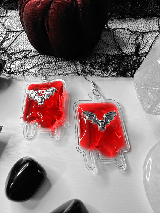 Vampire’s Blood Bag Earrings
