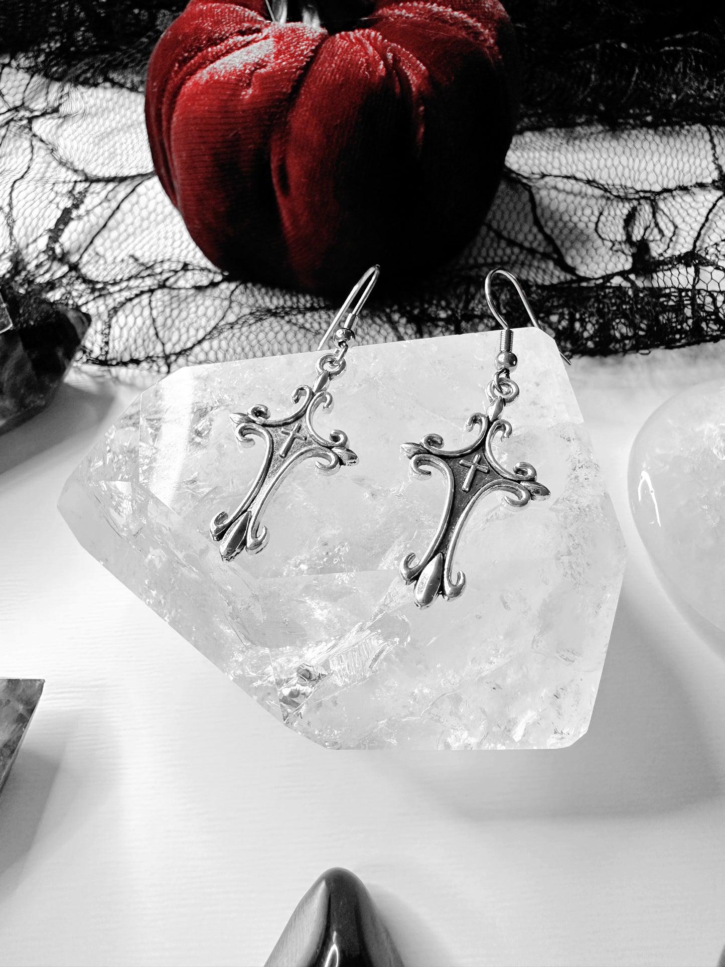 Gothic Cross Earrings