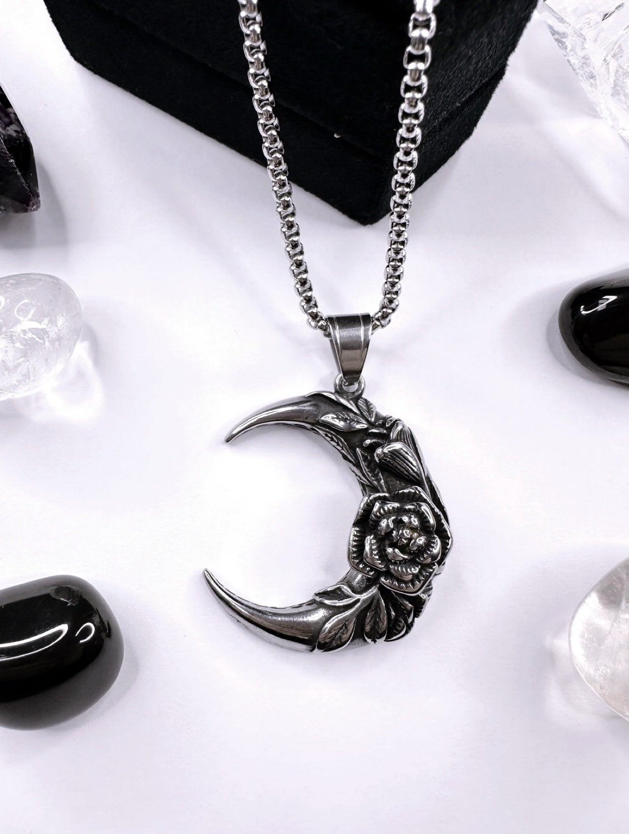 Stainless Steel Enchanted Moon
Necklace