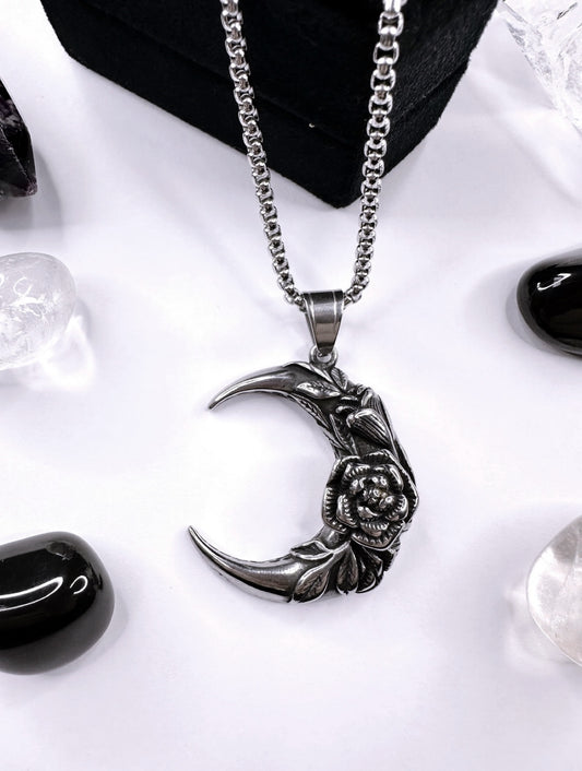 Stainless Steel Enchanted Moon
Necklace