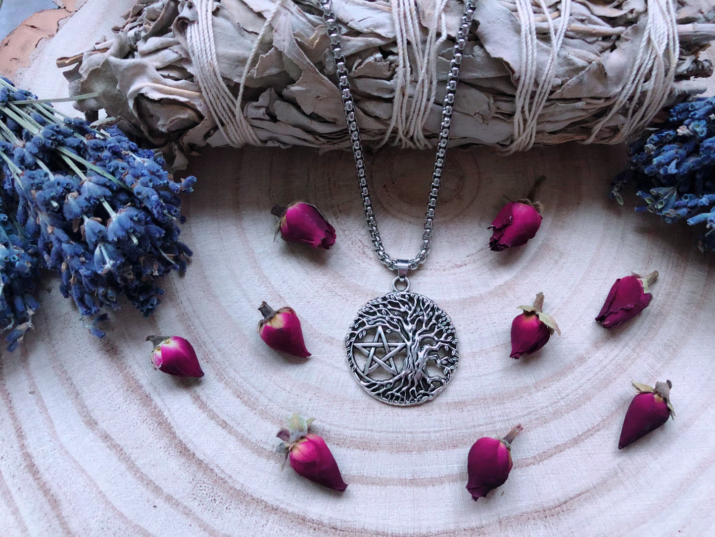 Pentagram Tree Necklace