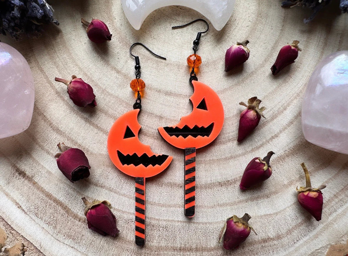 Pumpkin Lollipop Earrings