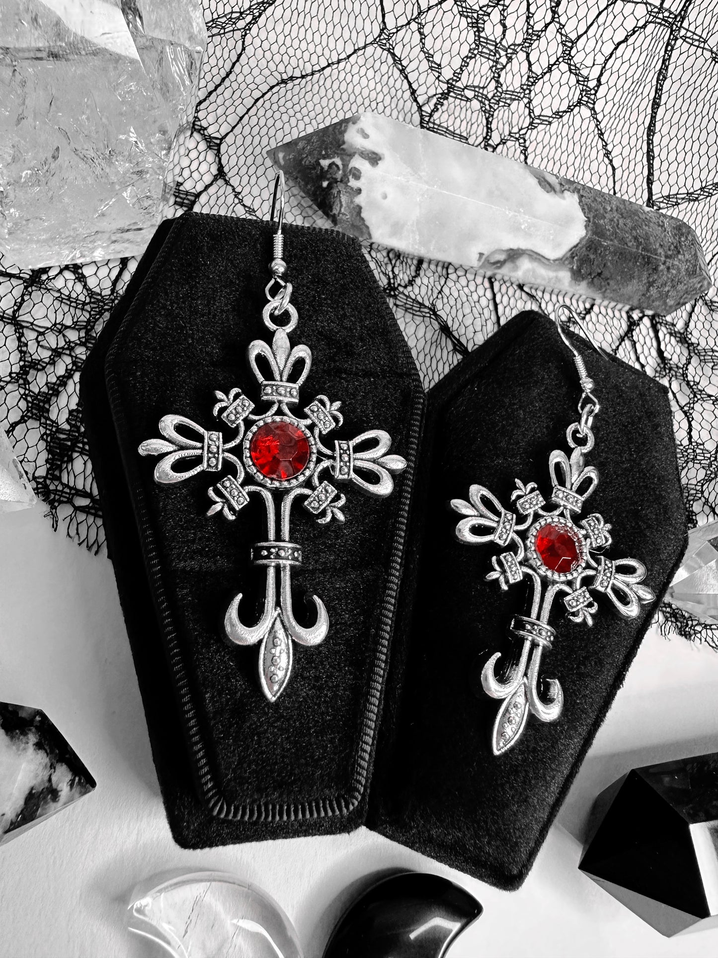 Gothic Cross Earrings