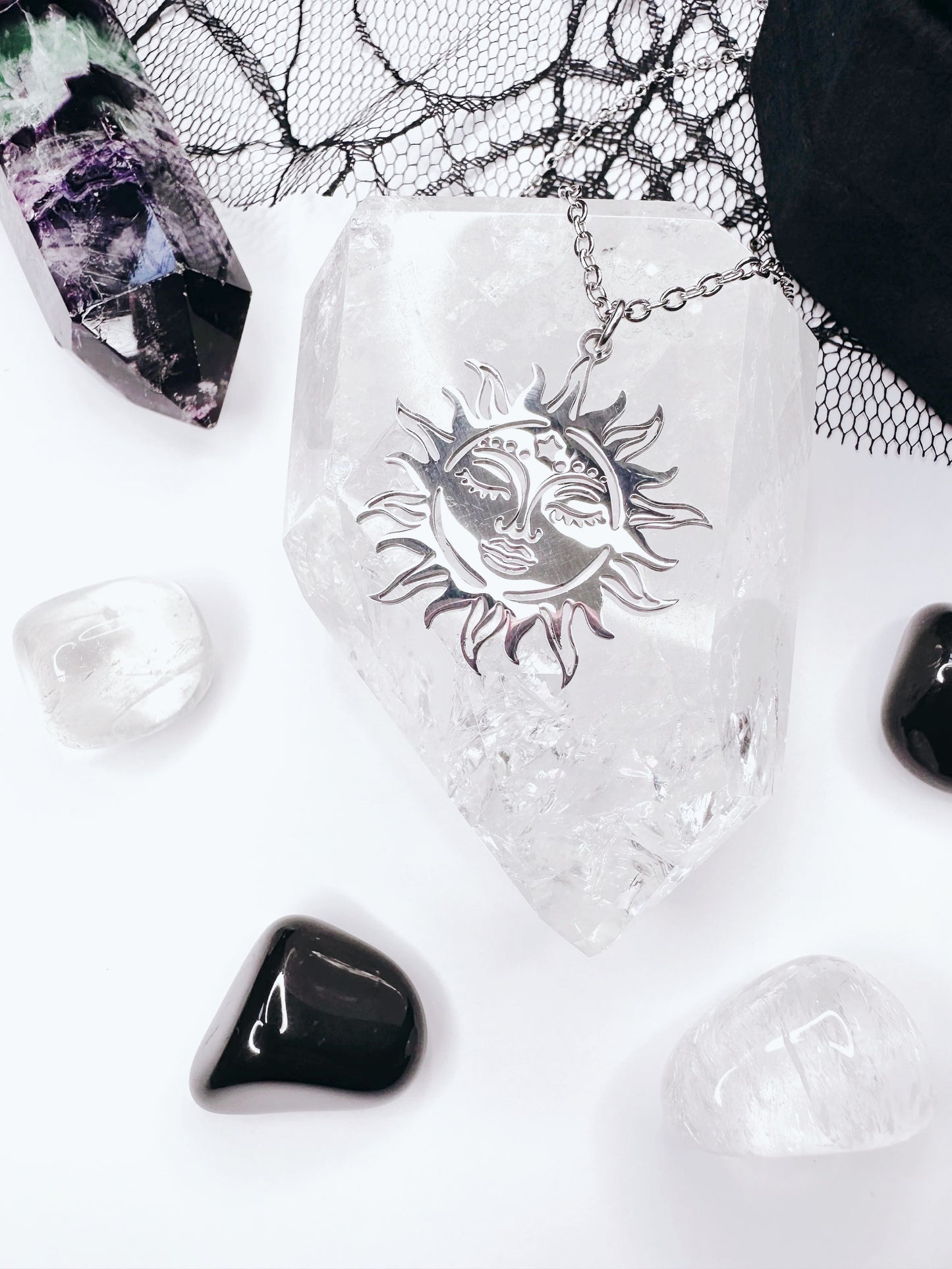 Stainless Steel Sun Necklace