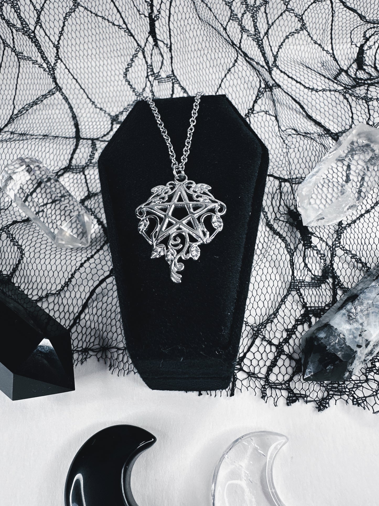Stainless Steel Woodland Witch Necklace