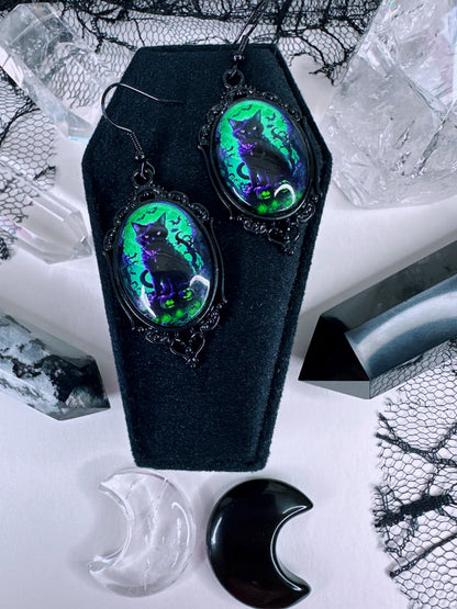 Halloween Kitty Earrings