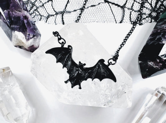 Black Bat Necklace