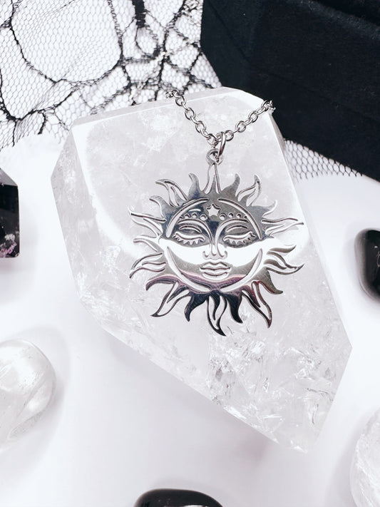 Stainless Steel Sun Necklace