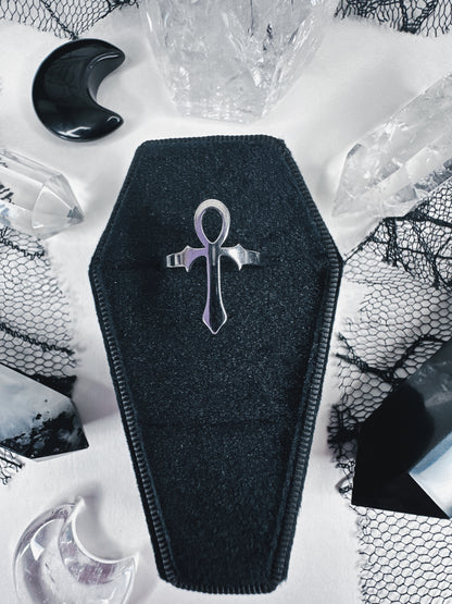 Stainless Steel Ankh Ring