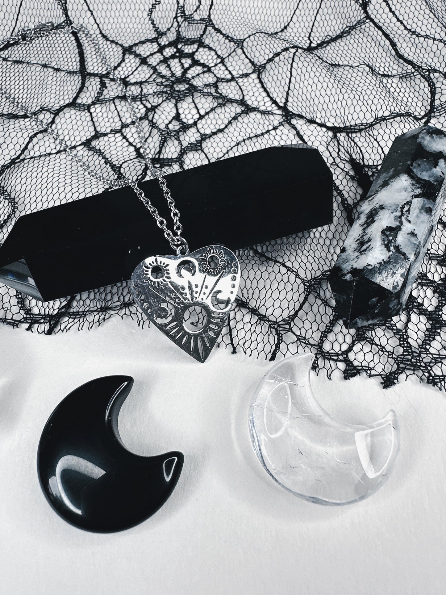 Stainless Steel Ouija Planchette Necklace