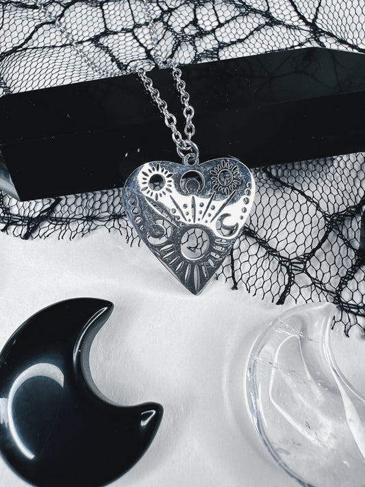 Stainless Steel Ouija Planchette Necklace