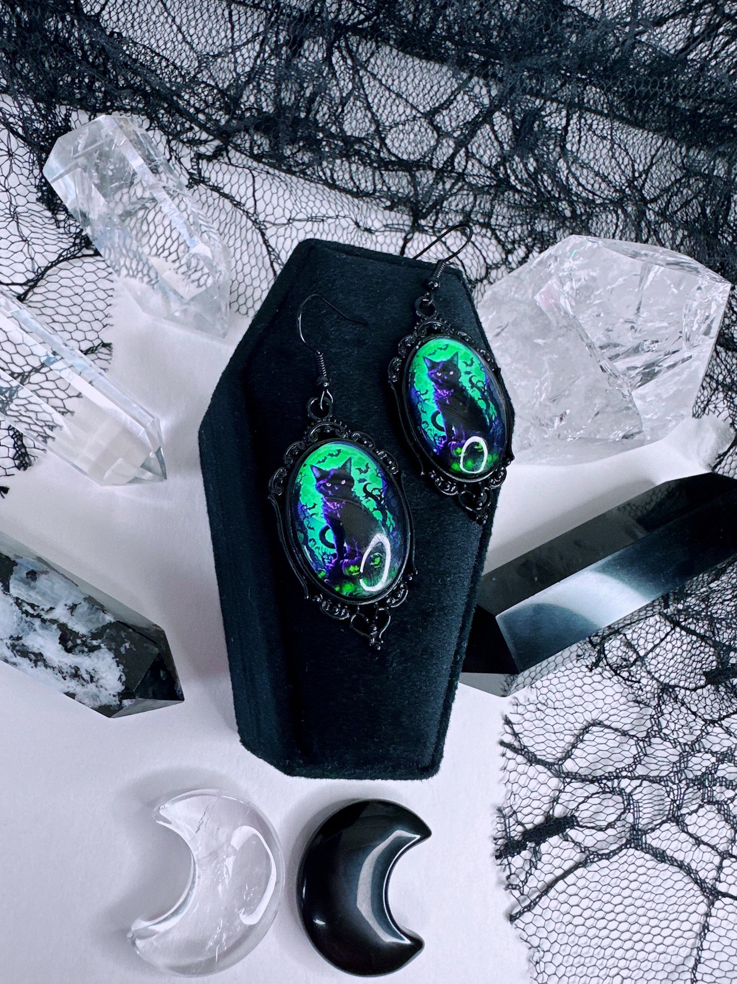 Halloween Kitty Earrings
