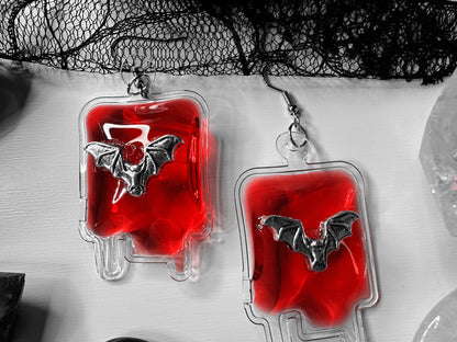 Vampire’s Blood Bag Earrings