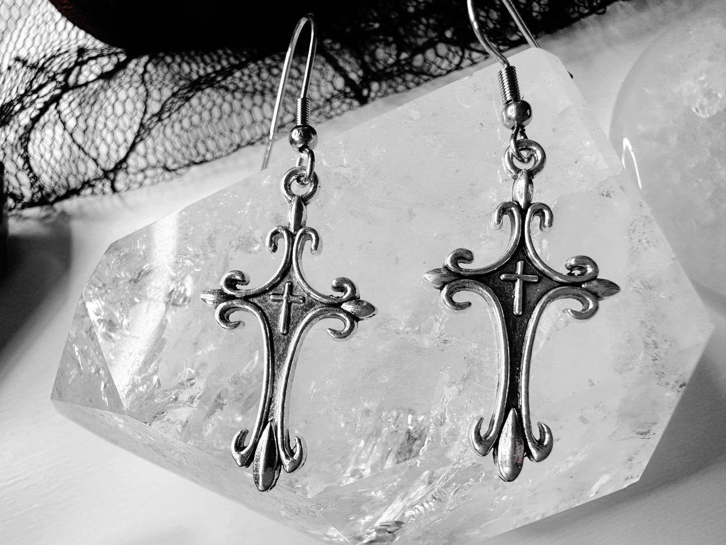 Gothic Cross Earrings
