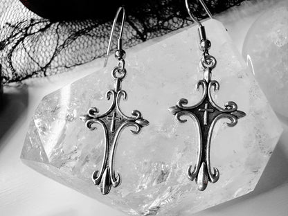 Gothic Cross Earrings