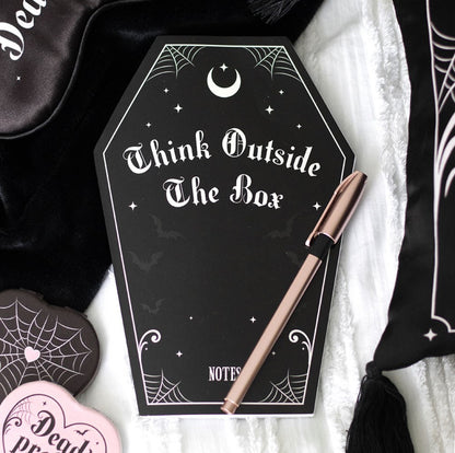 Think Outside The Box Coffin Shaped Notebook