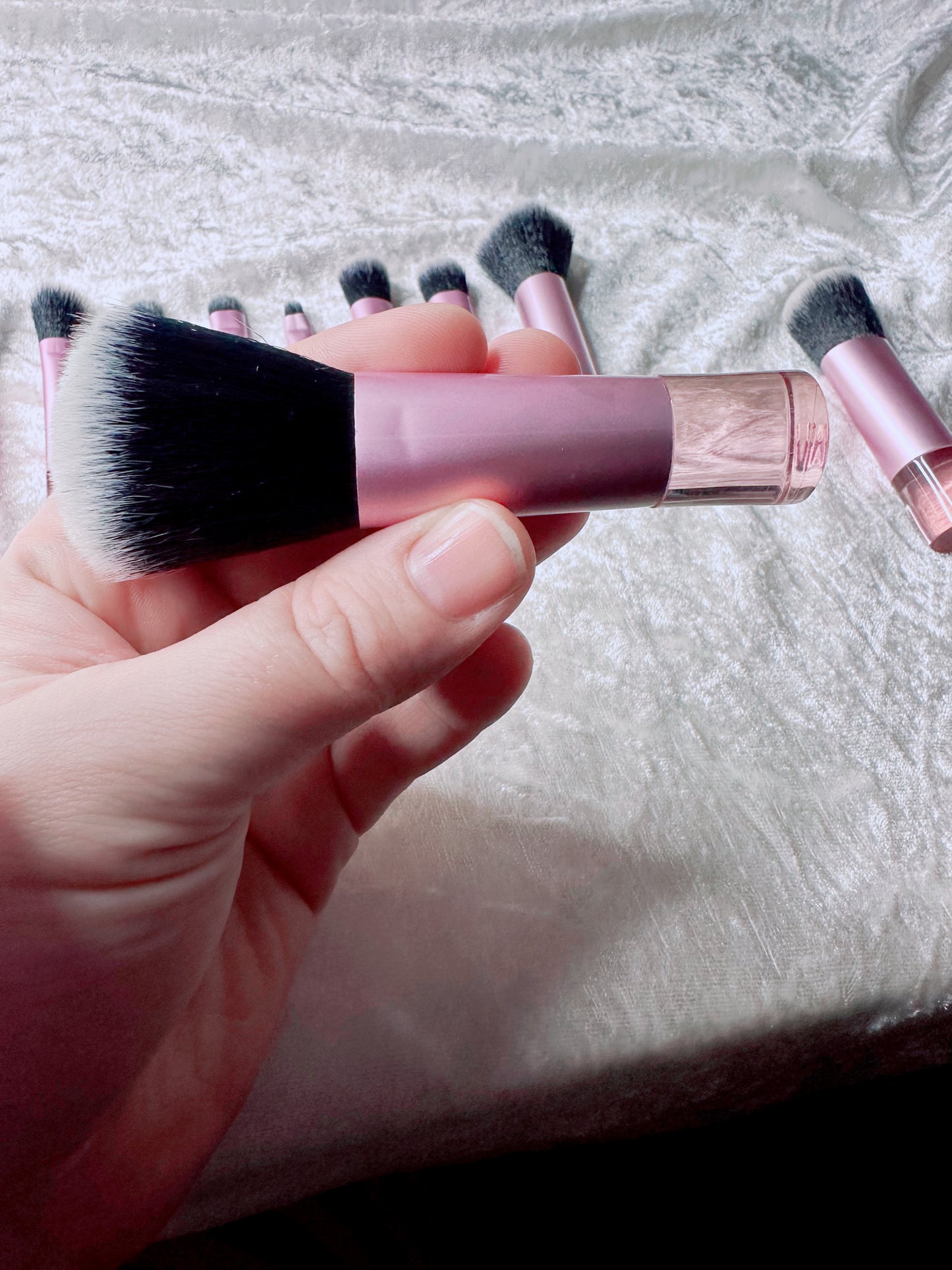 10 Piece Pink Mini Travel Makeup Brushes