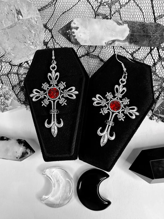 Gothic Cross Earrings