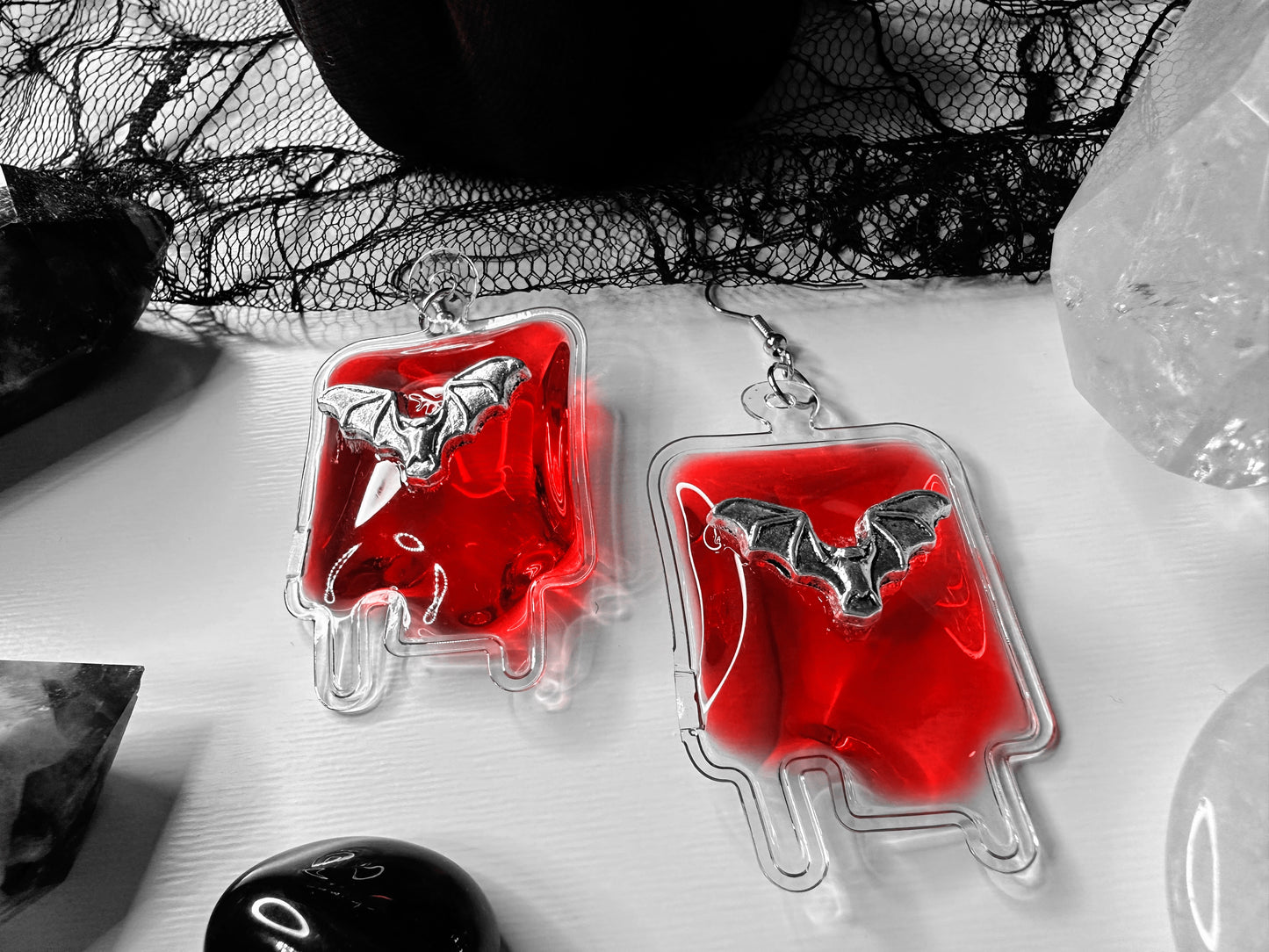 Vampire’s Blood Bag Earrings