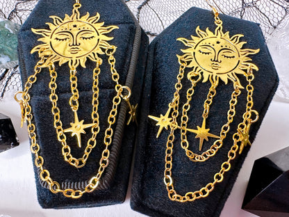 Golden Healer Sun Earrings