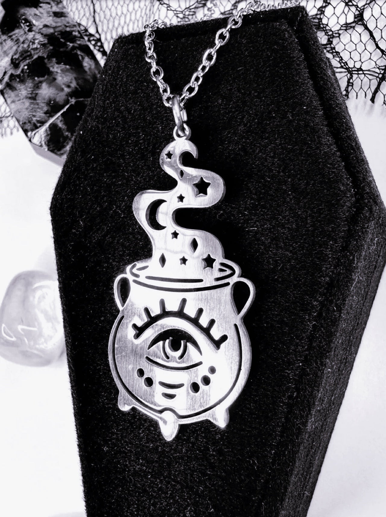 Stainless Steel Cauldron Necklace