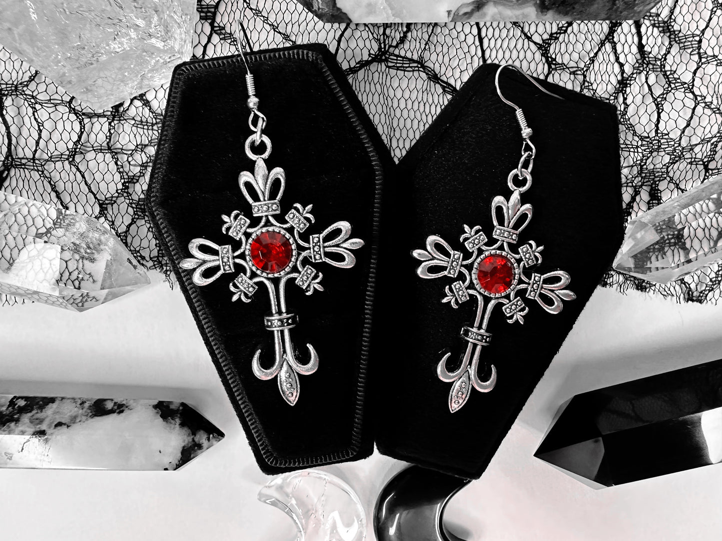 Gothic Cross Earrings