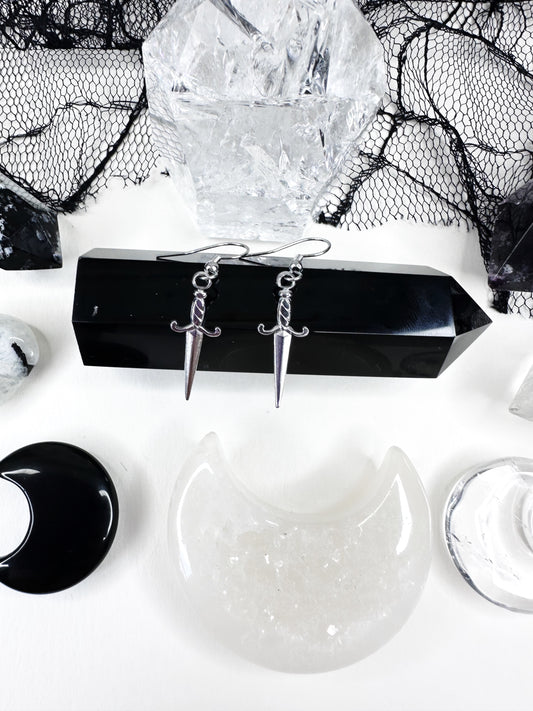 Stainless Steel Dagger Earrings