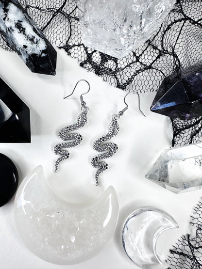 Gothic Snake Earrings