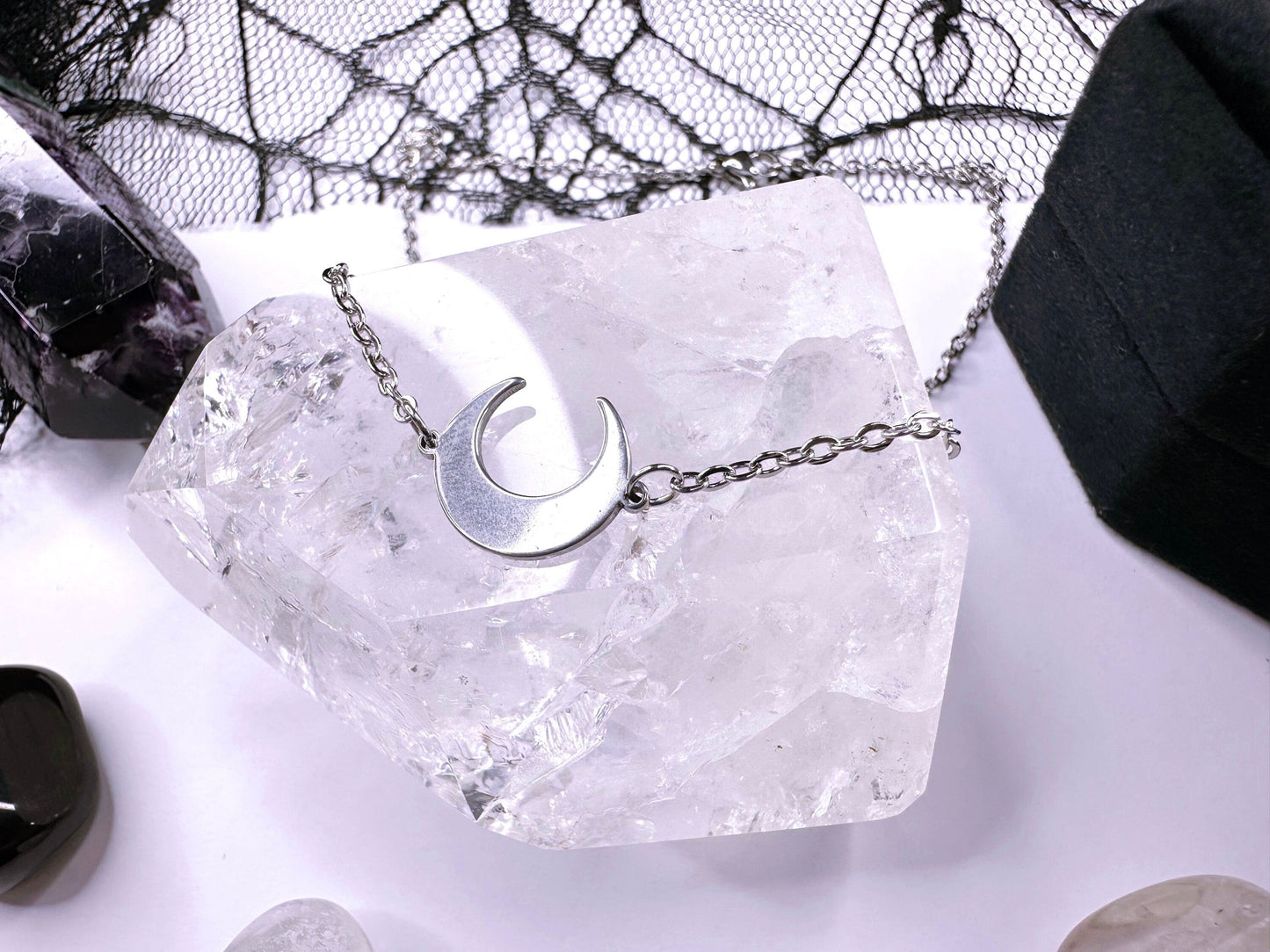 Stainless Steel Crescent Moon
Choker