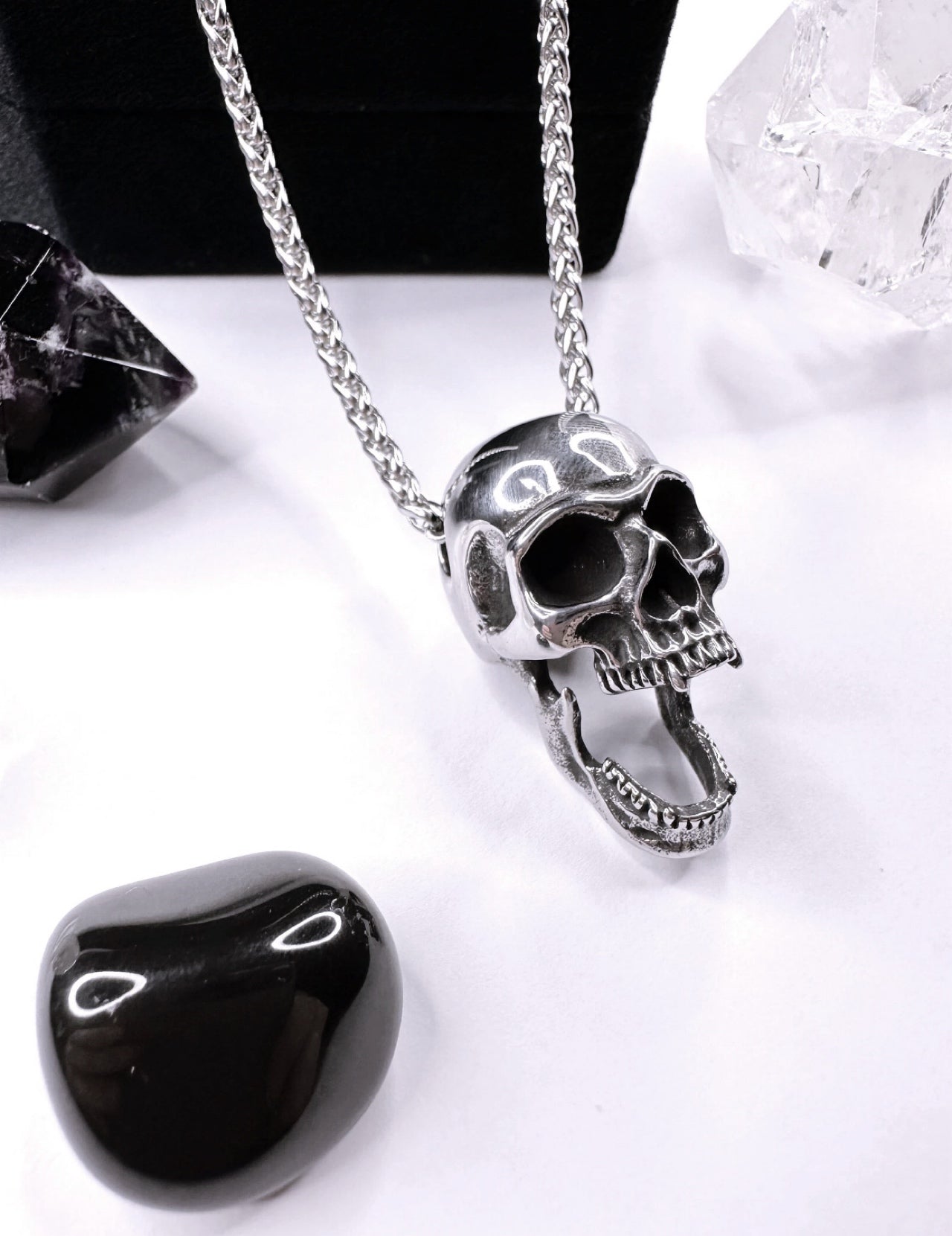 Stainless Steel Vampire Skull
Necklace