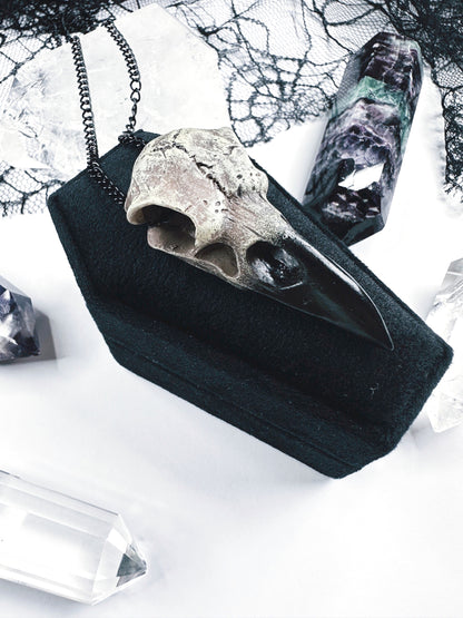 Death Of The Raven Skull Necklace