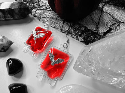 Vampire’s Blood Bag Earrings
