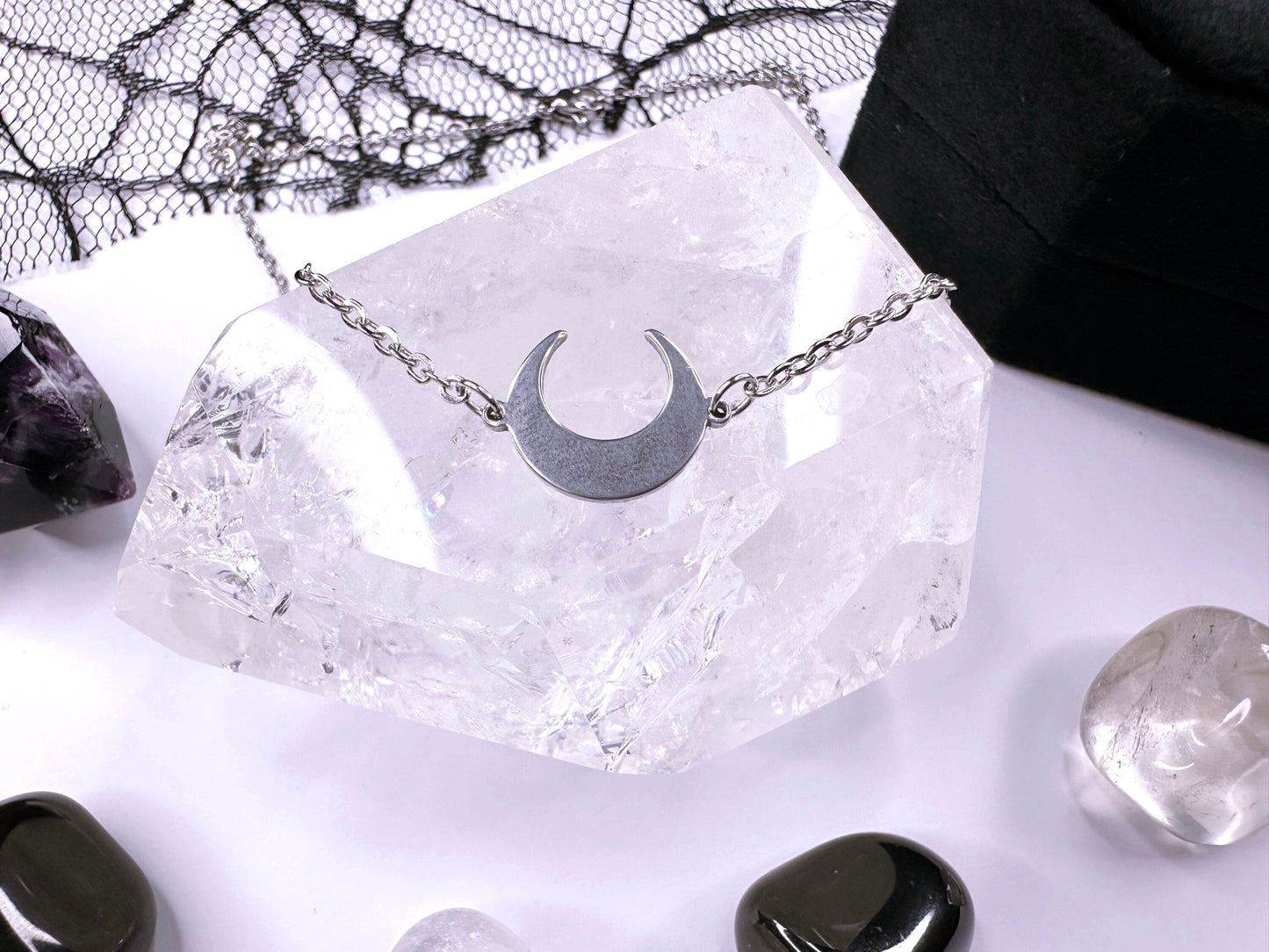 Stainless Steel Crescent Moon
Choker