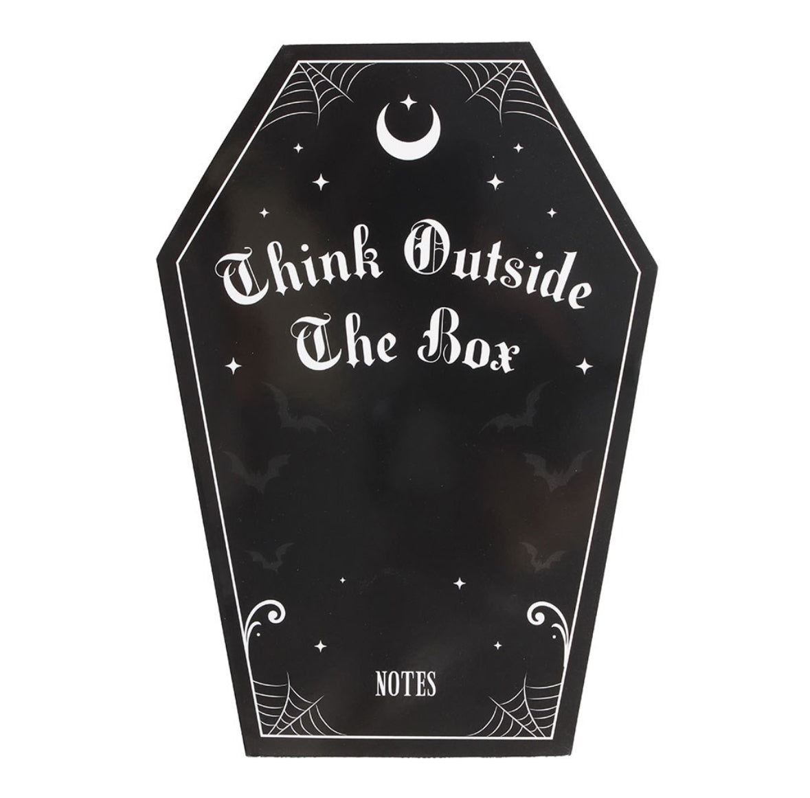 Think Outside The Box Coffin Shaped Notebook