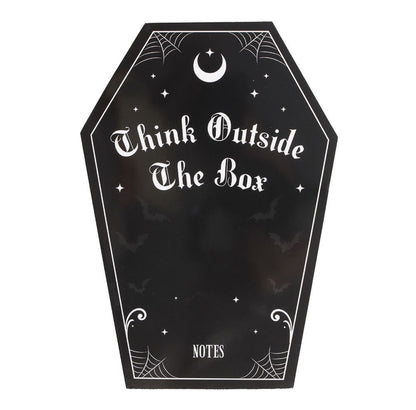 Think Outside The Box Coffin Shaped Notebook