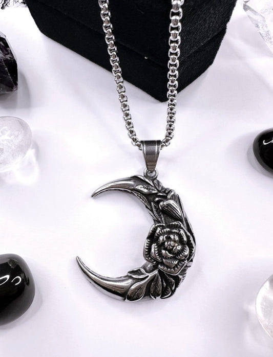 Stainless Steel Enchanted Moon
Necklace
