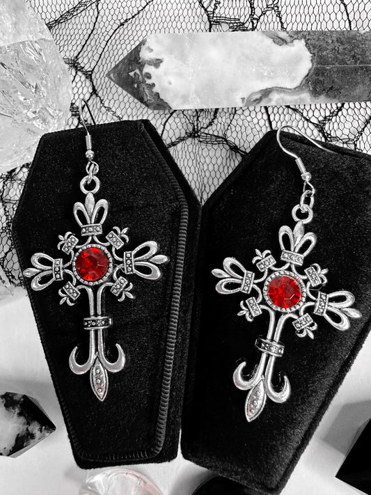 Gothic Cross Earrings