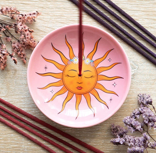 The Sun Celestial Ceramic Incense Holder