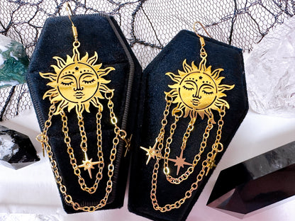 Golden Healer Sun Earrings