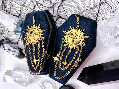Golden Healer Sun Earrings