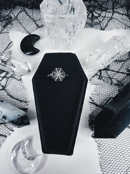 Stainless Steel Spiderweb Ring