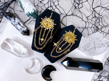 Golden Healer Sun Earrings